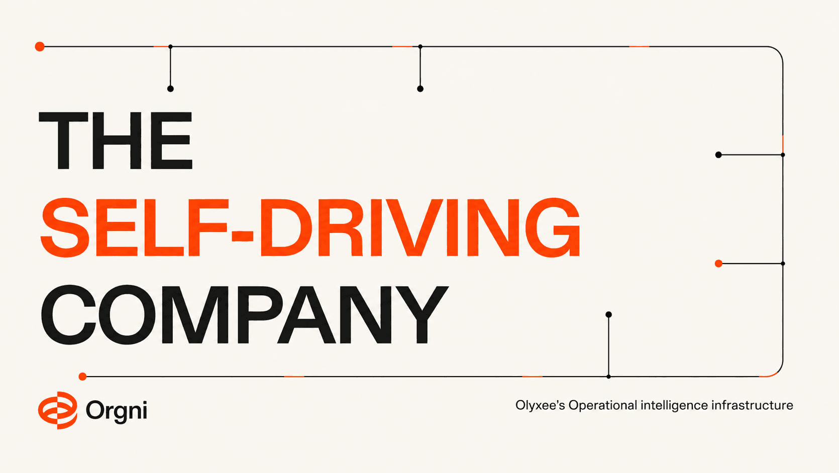 The Self-Driving Company — Orgni, Olyxee's operational intelligence infrastructure